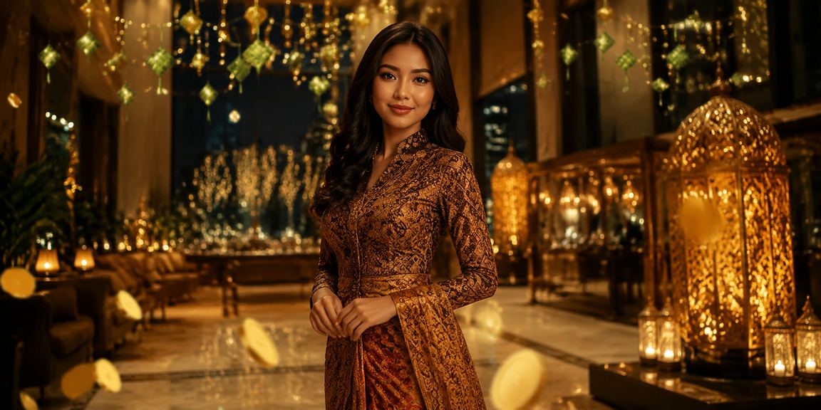 Suasana festival dengan meja baccarat dan semangat taruhan di malam hari
