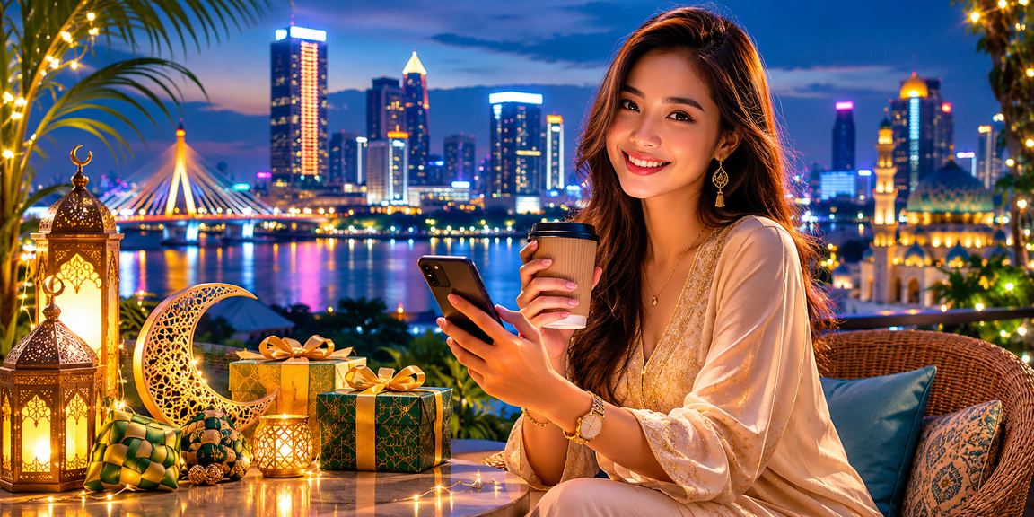 Seseorang bermain casino mobile sambil minum kopi di kafe Vietnam